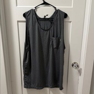 Vuori Dark Charcoal Sleeveless Tank with Chest Pocket